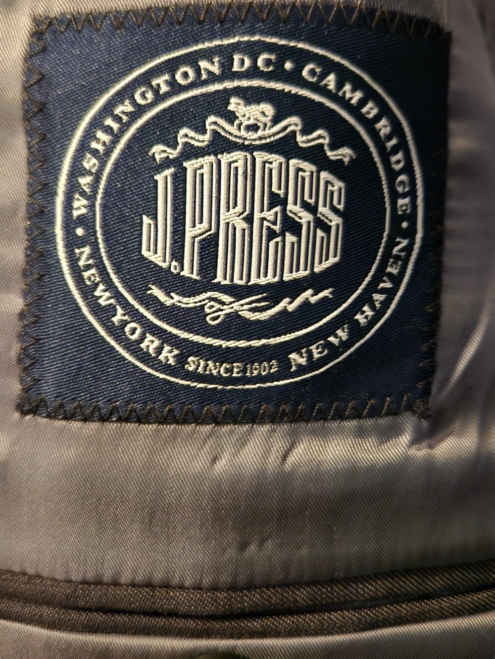Men's J Press Charcoal Pinstripe Suit 40R